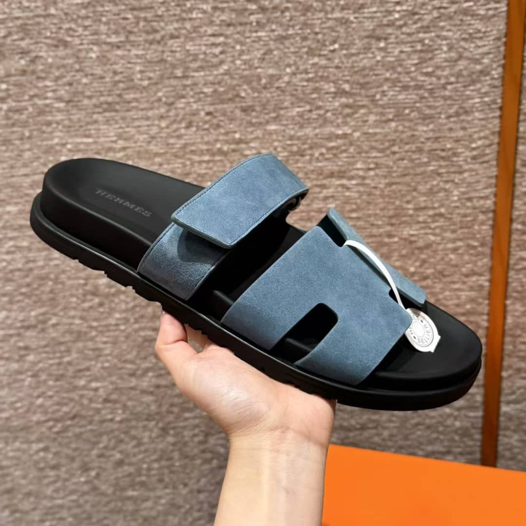 Sandales Chypre Hermès Bleu